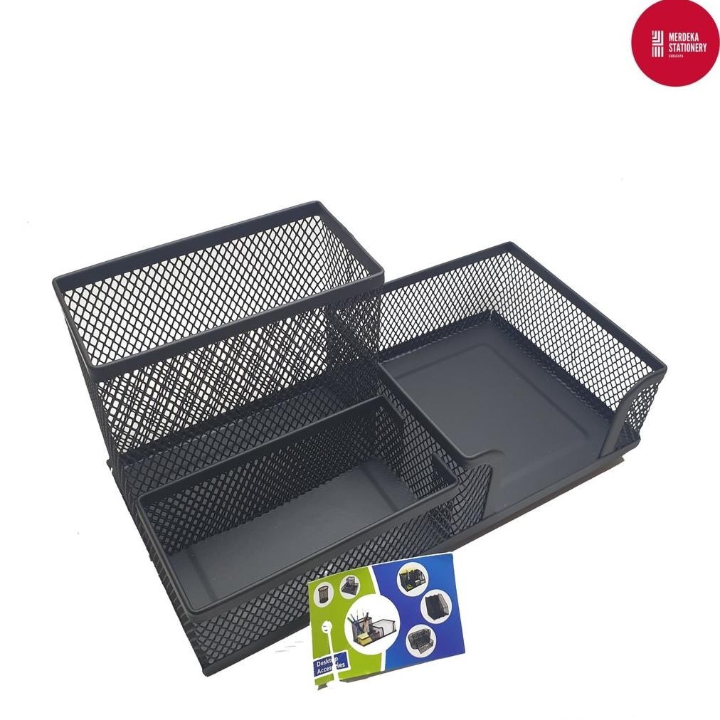 

fx-76 Memo/Desk/Stationery/ATK Organizer/Holder/Stand 3 Sekat V-TEC HITAM Viral