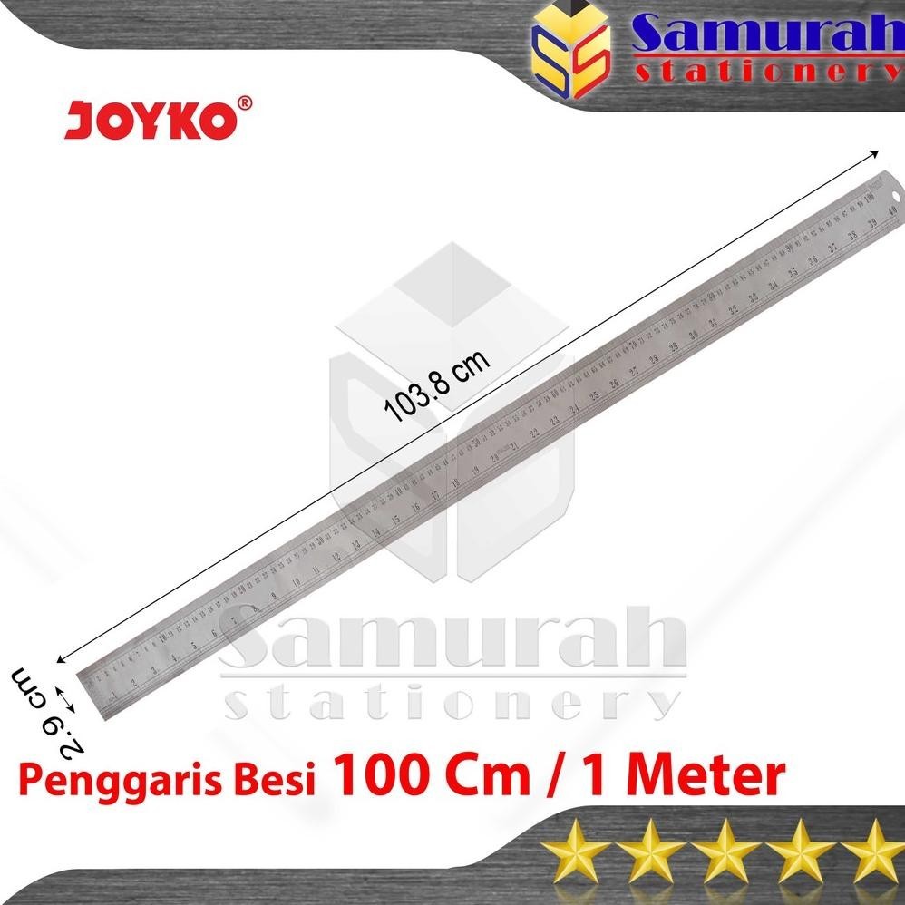 

AS25 Penggaris Besi Joyko 100 cm RL-ST100 / PCS / Ruller Stainless 1 Meter Viral