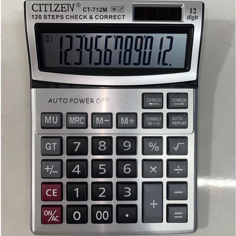 

er-79 Kalkulator CT-712M 12 Digit - Calculator Check Dual 2 Power Murah