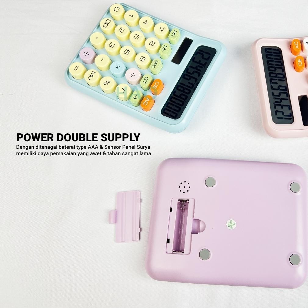 

GF21 Kalkulator Warna Permen Keyboard / Kalkulator Tenaga Surya 12 Digit - DX-818 Terlaris