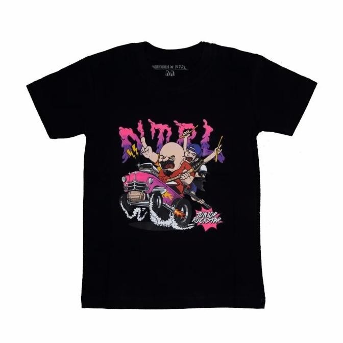 Official Merchandise Baju Anak NTRL X JUNIORROCKSTAR BLACK