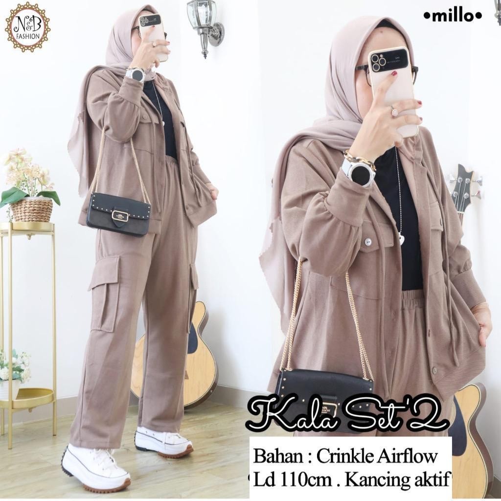 Set Baju Dan Celana Outfit Korean Style Satu Stel Ootd Stelan Bju Wsnita Stlan Wanita Kekinian Satu 