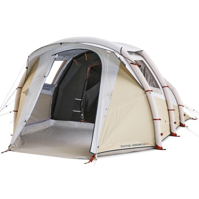 {DianShop} Tenda camping 4-5 orang Arpenaz 4.1 XL AIR SECONDS Fresh and black Limited