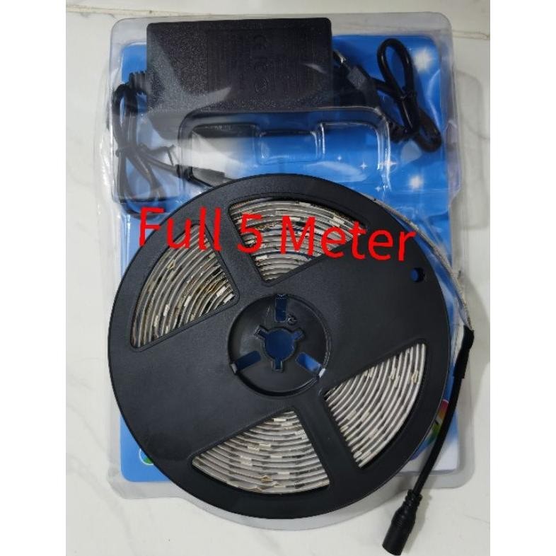 Murah Meriah Lampu Strip Rgb 5050 Warna Warni Running Nyala Otomatis Set +Adaptor 5Meter Full Best S