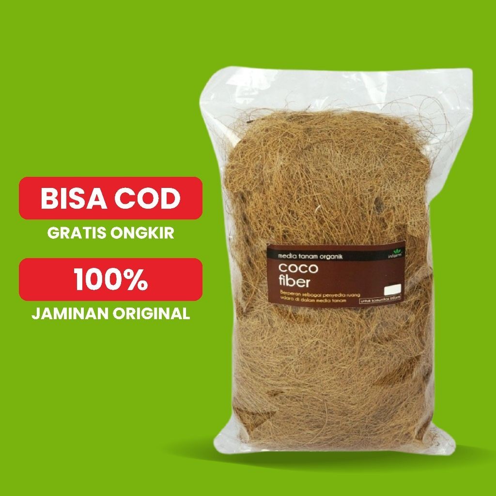 BOTANI - Cocofiber dari Serabut Kelapa 1 liter Tanah Tanaman Serabut Kelapa Halus Cocok Untuk Tanam 