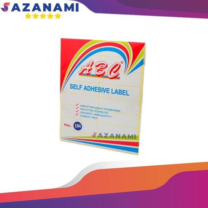 

ABC LABEL 104 STIKER LABEL SELF ADHESIVE LABEL LABEL UNDANGAN saz4 Kualitas Baik