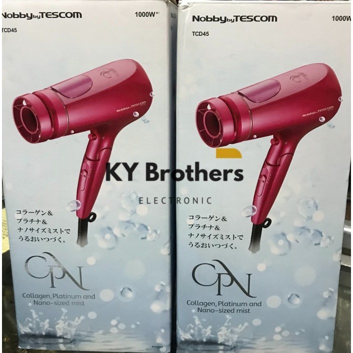 TESCOM Collagen &Ion Hair Dryer TCD45 gering rambut hairdyer TCD 45