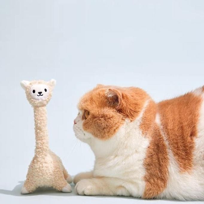 Purlab Cat Toy Furry Llama Catnip