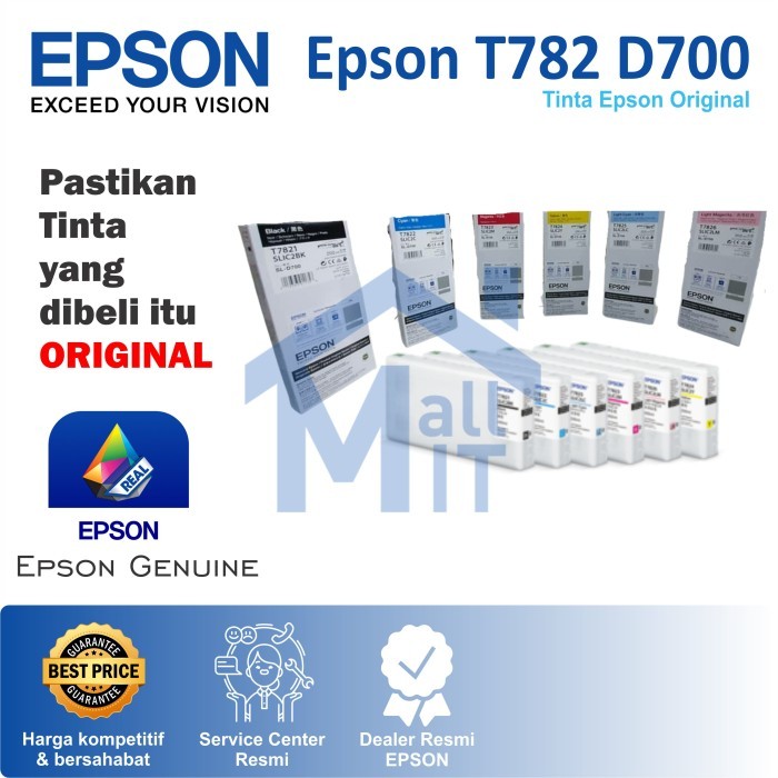 Wade Tinta Catridge Epson Sl D700 T782 T7821 T7822 T7823 T7824 T7825 T7826