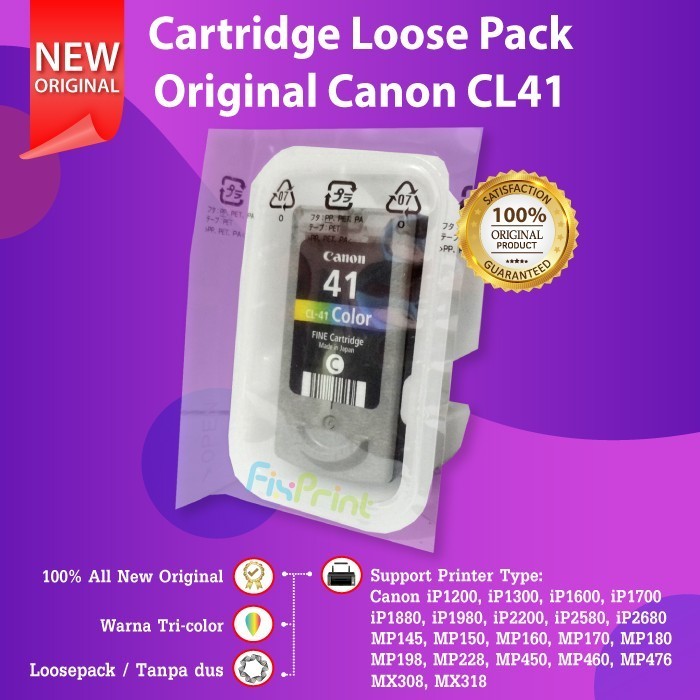 Wade Cartridge Original Canon Cl41 Cl 41 Tinta Printer Ip1980 Ip1880 Mp198