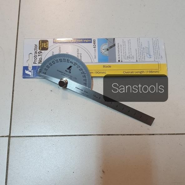

Protractor / Ggaris Busur Derajat Shinwa No 19 Japan