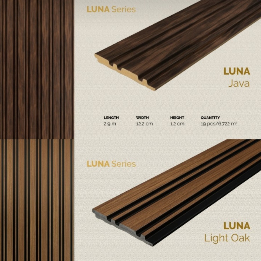 Kisi kisi WPC wall panel Gaia - Luna