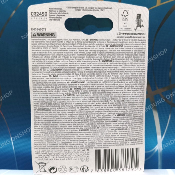 Wiji Energizer Cr2450 3V Lithium Baterai Batre 3V Cr2450 Energizer Cr2450 3