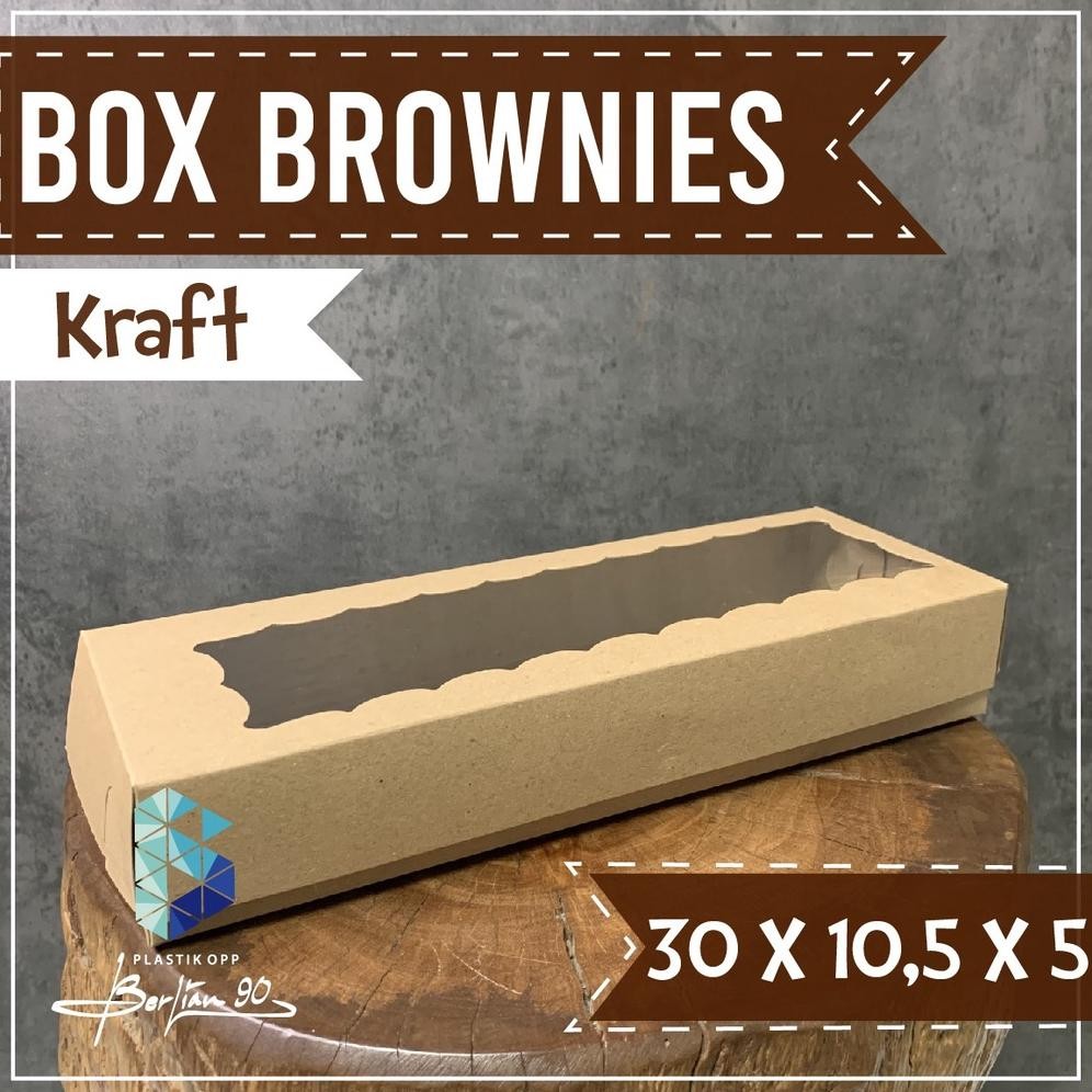 

VE29 Dus Brownies 21,5x10x5 isi 50 pcs Box Brownies Jendela Kemasan Brownies Dus kue Premium