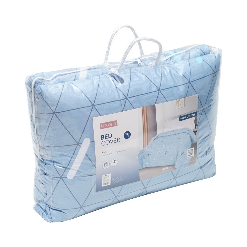 Informa Linotela 160X210 cm Bed Cover Katun Hank Selimut Ranjang Motif Pelapis Tempat Tidur Blanket