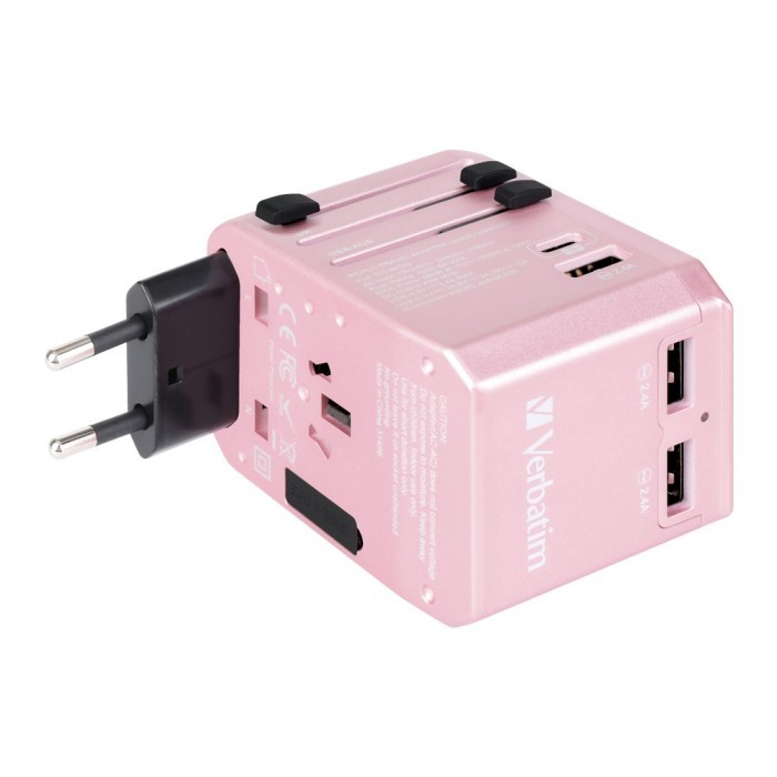 Vini Verbatim 4-Port Universal Travel Adaptor 40W With Pd 29W #66199 -