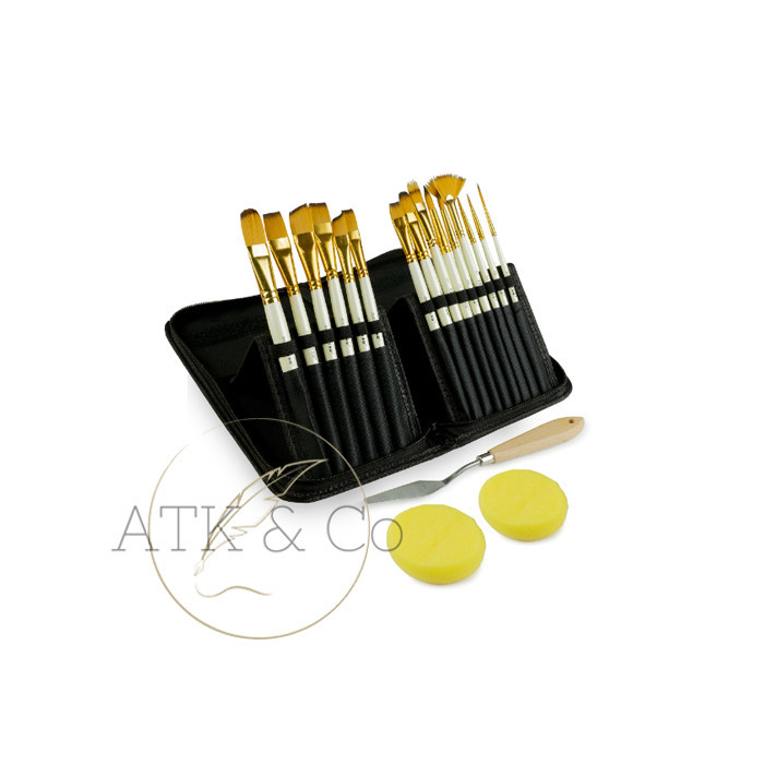 

Azalia Art Brush Set Alat Lukis Kuas Cat Air Minyak Acrylic Joyko Brs-12