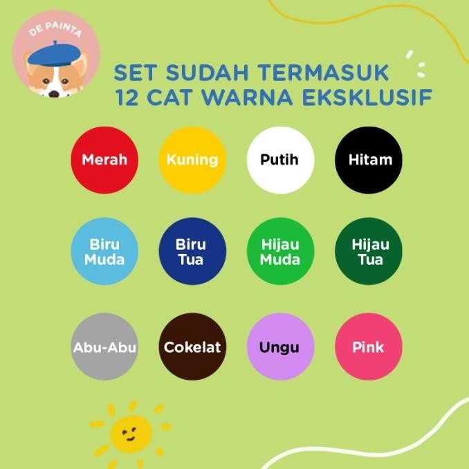 

Azalia Paket Melukis Belajar Warna Untuk Anak Set Alat Lukis Anak 1 Kanvas