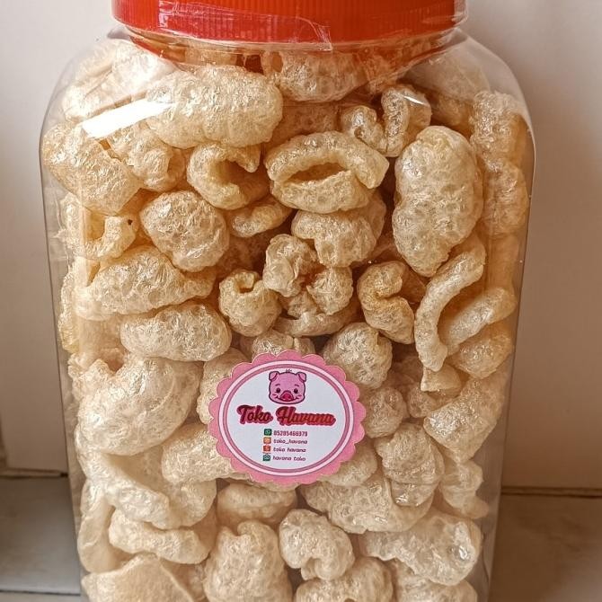 

Kerupuk Kulit Babi Kerubi Garing Gurih Renyah Kerupuk B2 Toples 4liter STS