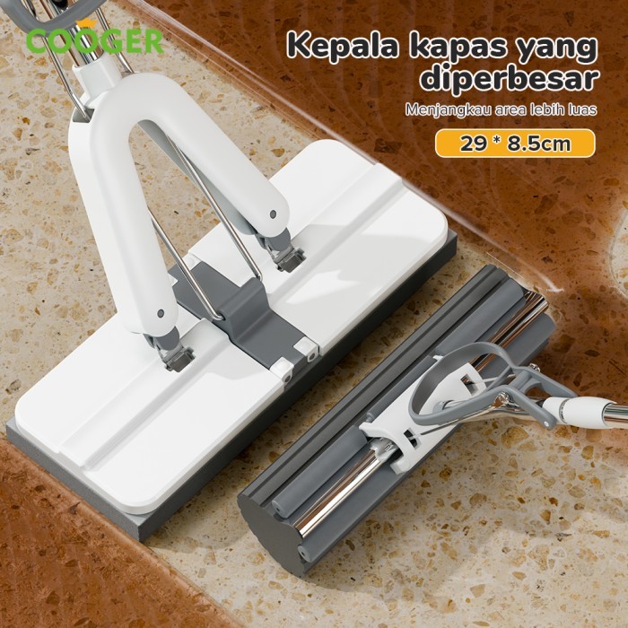 COOGER Pel Busa Peras Lipat Otomatis Upgrade Sponge Mop