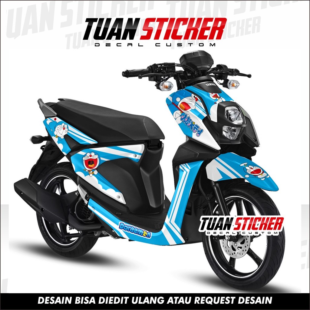 Sticker Striping Decal Yamaha XRide 125 Decal Sticker XRide 125 Sticker XRide 125 Full Body Doraemon