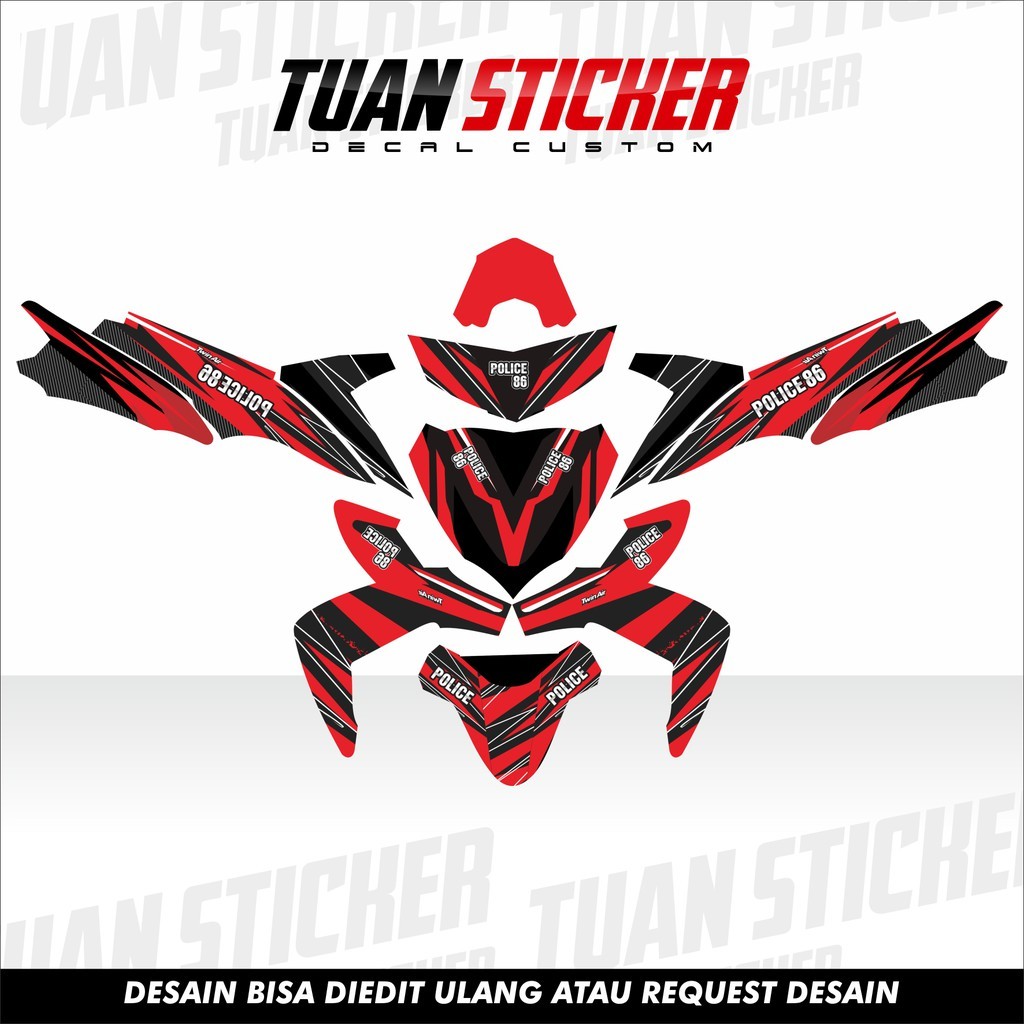 Sticker Striping decal Mio Soul GT, Decal yamaha Mio Soul GT, Striping Mio Soul GT Red Abs