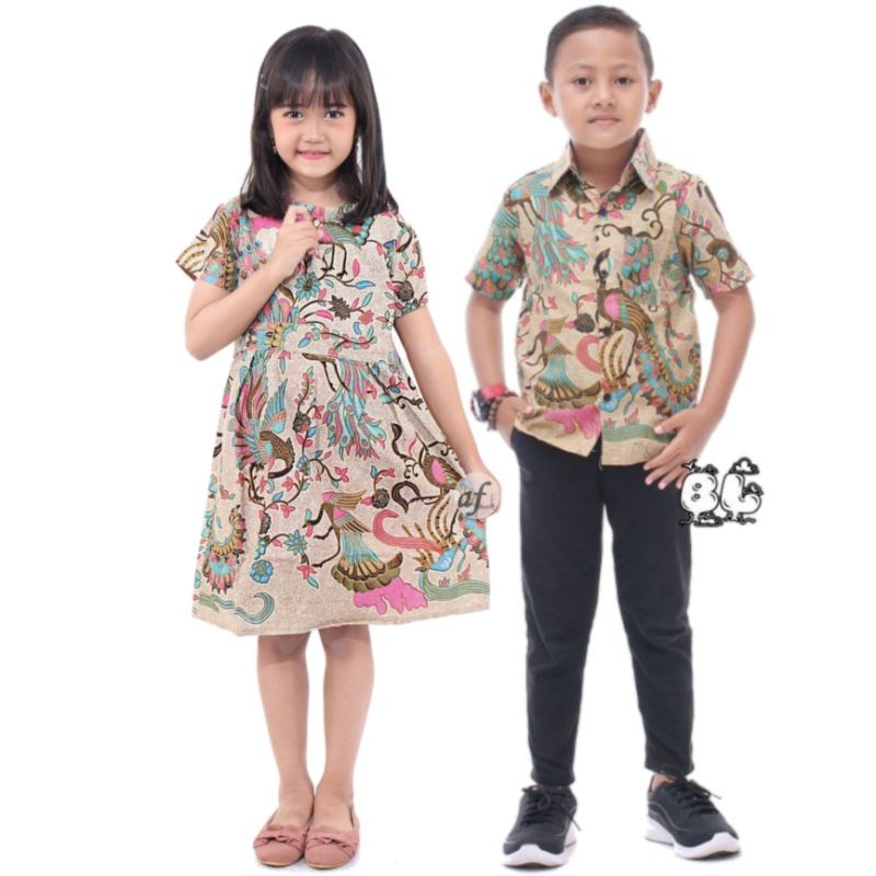 Beragam Batik Couple Batik Anak Cewek Cowok Kemeja Batik Anak Laki-Laki Dress Batik Anak Perempuan