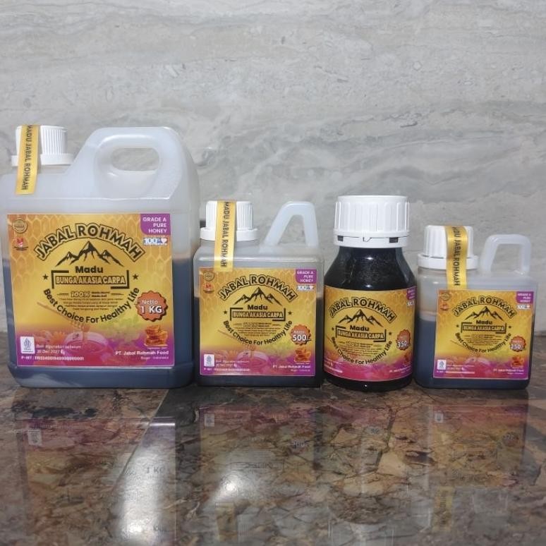 

Madu Murni Asli Jabal Rohmah Bunga Akasia Carpa Grade A 100% Alami Pure Natural Raw Honey