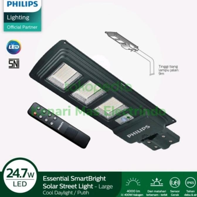 PHILIPS LAMPU JALAN PJU SOLAR TENAGA SURYA BRC010 LED 40/765