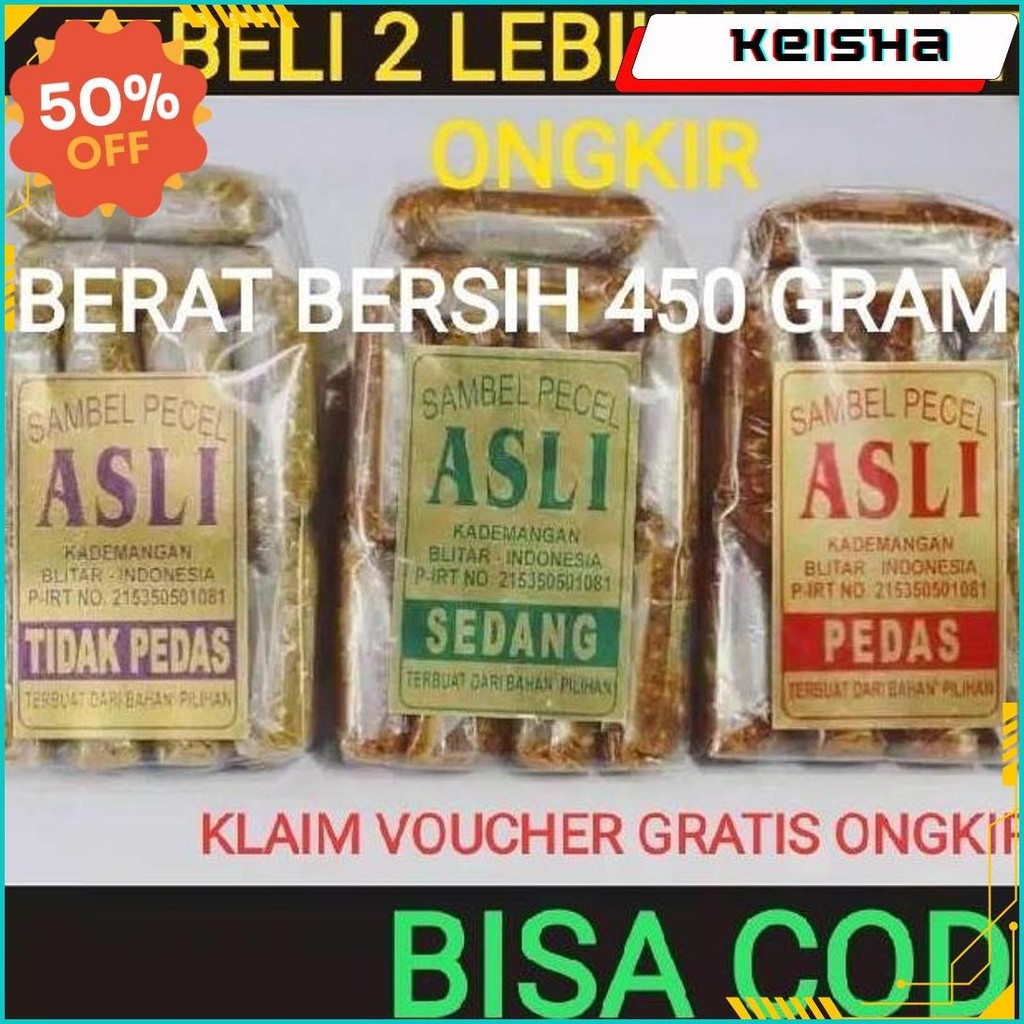 

Sambel Pecel Asli Blitar / Sambal Pecel Asli 450 Gram Cod