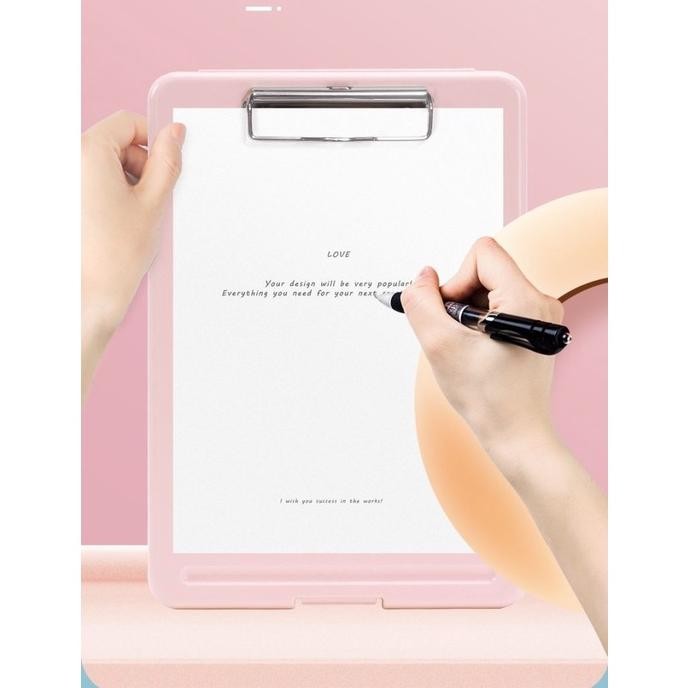 

GC27 [LOGU] Papan ujian A4 2 in 1 organizer, Papan jalan klip kertas ujian 2 in 1 Premium