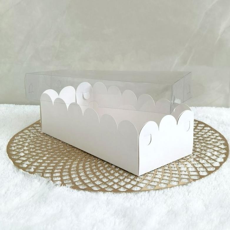 

wd-54 BOX MIKA PUTIH - DUS KUE - KOTAK - KARDUS 25x12x8 (ISI : 10 PCS) Murah