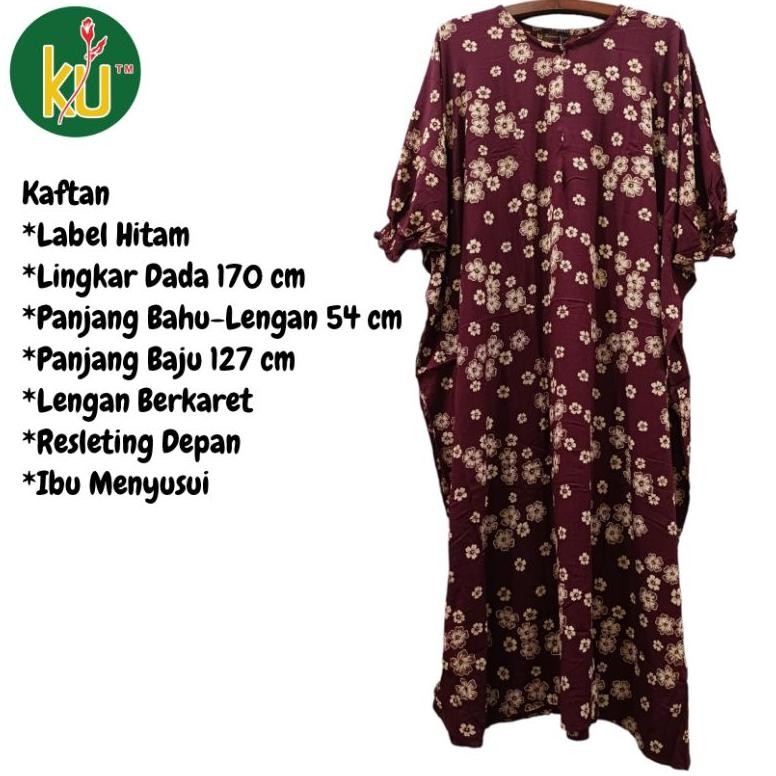 Gamis Kaftan Pesta Mewah Kencana Ungu Hitam Longdress Kalong Jumbo Resleting Dress Kondangan