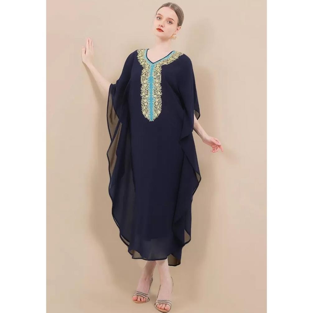 Gamis Kaftan Pesta Mewah Amira Dress Wanita Panjang Dress Kondangan