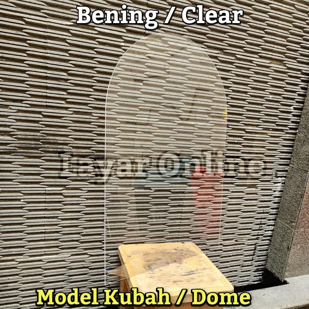 

COD Acrylic Model KUBAH 2MM Frame Bingkai Papan Ucapan Wisuda Bunga Akrilik Display Backdrop Karangan TY69