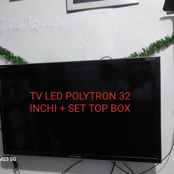 *#*#*#] TV LED POLYTRON 32 inch + set top Box televisi