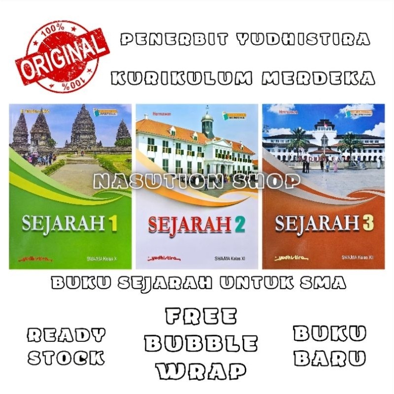 

Buku Sejarah Kelas 1 2 3 / 10 11 12 SMA Yudhistira Kurikulum Merdeka Original