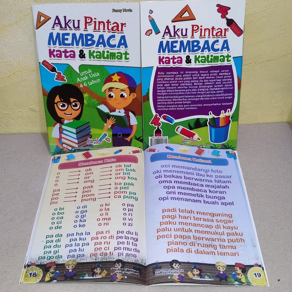 

Buku Aku Pintar Membaca Kata dan Kalimat untuk Anak Usia 4-6 Tahun