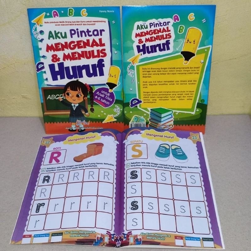 

Buku Aku Pintar Mengenal danMenulis Huruf untuk Anak Usia 4-6 Tahun