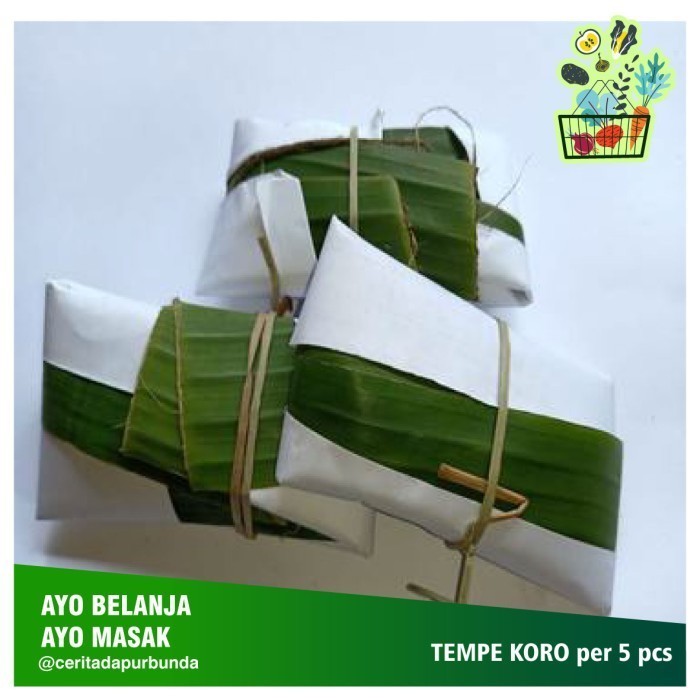 

TEMPE KORO KECIL BUNGKUS DAUN PISANG per 5 pcs