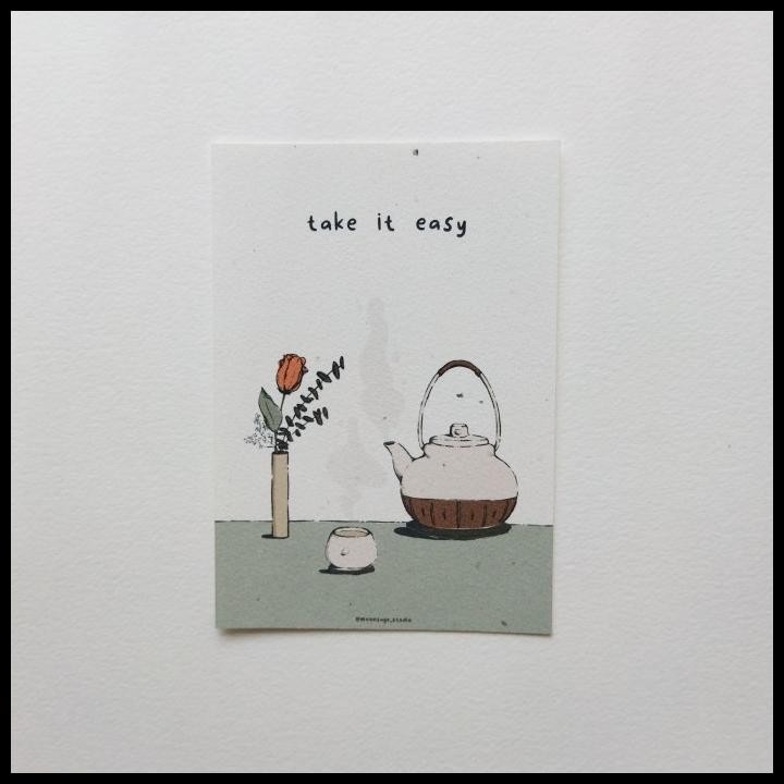 

TERMURAH TAKE IT EASY ART PRINT - POSTCARD POSTER ILUSTRASI !!!
