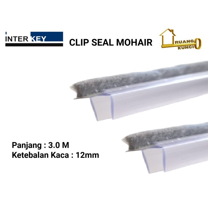 Terbaru Clip Seal Pintu Kaca Mohair Bulu Klip Seal Mohair Ukuran 10/12Mm 250Cm Promo Ready Stok