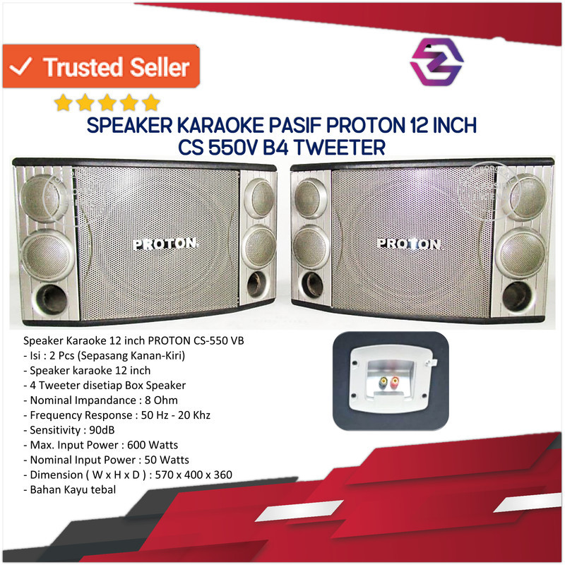 Speaker Karaoke 12 " 4 Tweeter Proton CS 550V B4 TWEETER Speaker Pasif