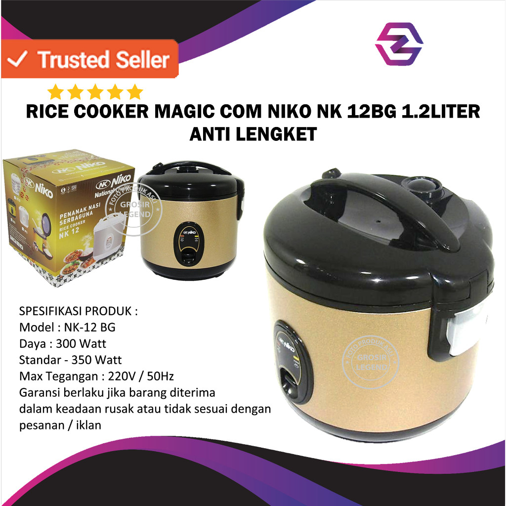 RICE COOKER MAGIC COM NIKO NK 12BG 1.2LITER ANTI LENGKET