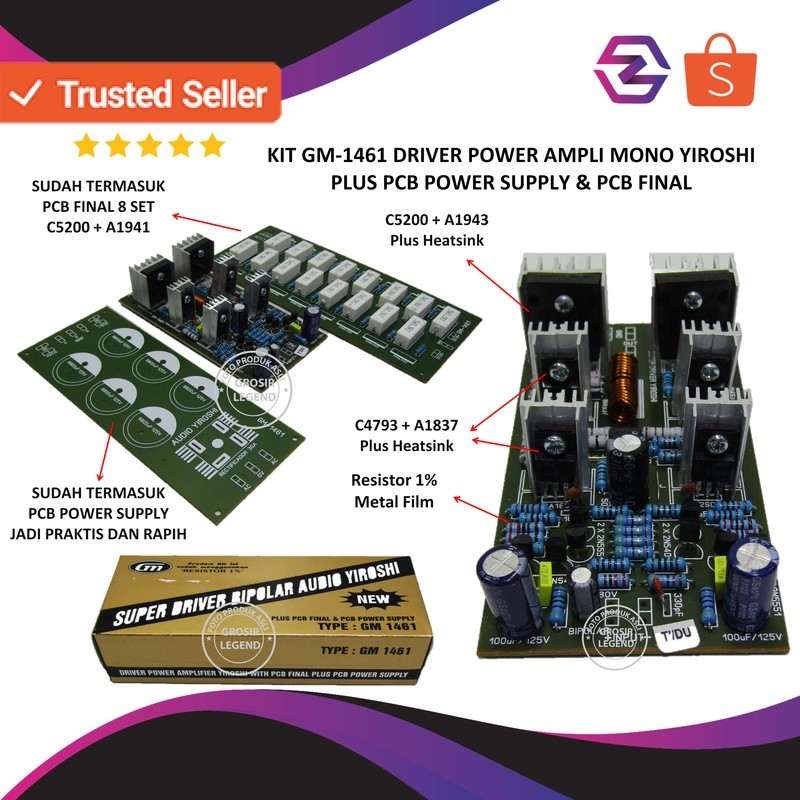Kit driver power ampli mono   GM 1461