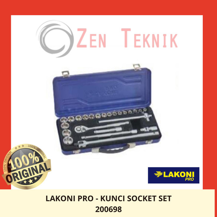 #@#@#@#@] Socket SET 1/2" 24 PCS 6PT 200698 LAKONI PRO / Socket SET LAKONI PRO