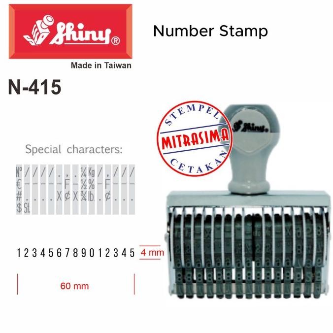 

Stempel Shiny N-415 ( N415 Stempel Nomor Manual 15 Digit 4Mm N 415 ) Tersedia