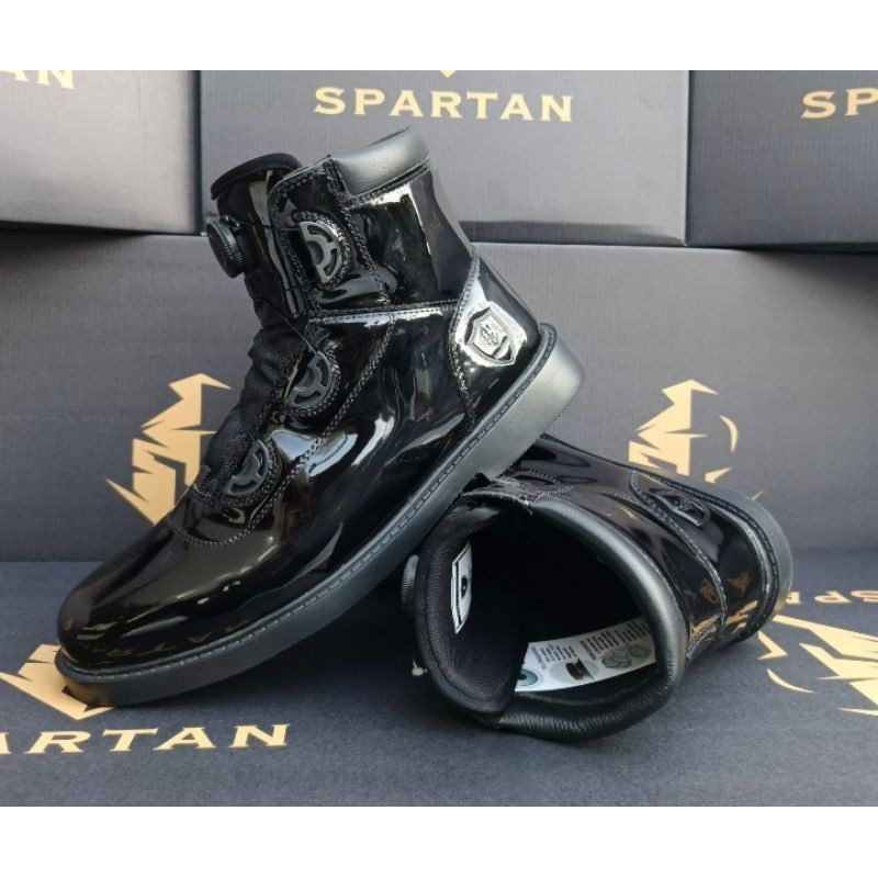 Sepatu PDH Midtrack Spartan kulit Kilap Glosy terbaru