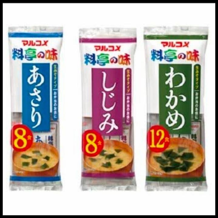 

Marukome Miso Soup Ryotei No Aji Wakame Asari Shelfish Jepang Impor