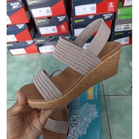 Sandal Wedges Skechers Flexifoam Duper Nyaman